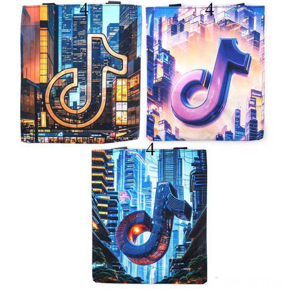 TikTok Cityscape Tote Bag